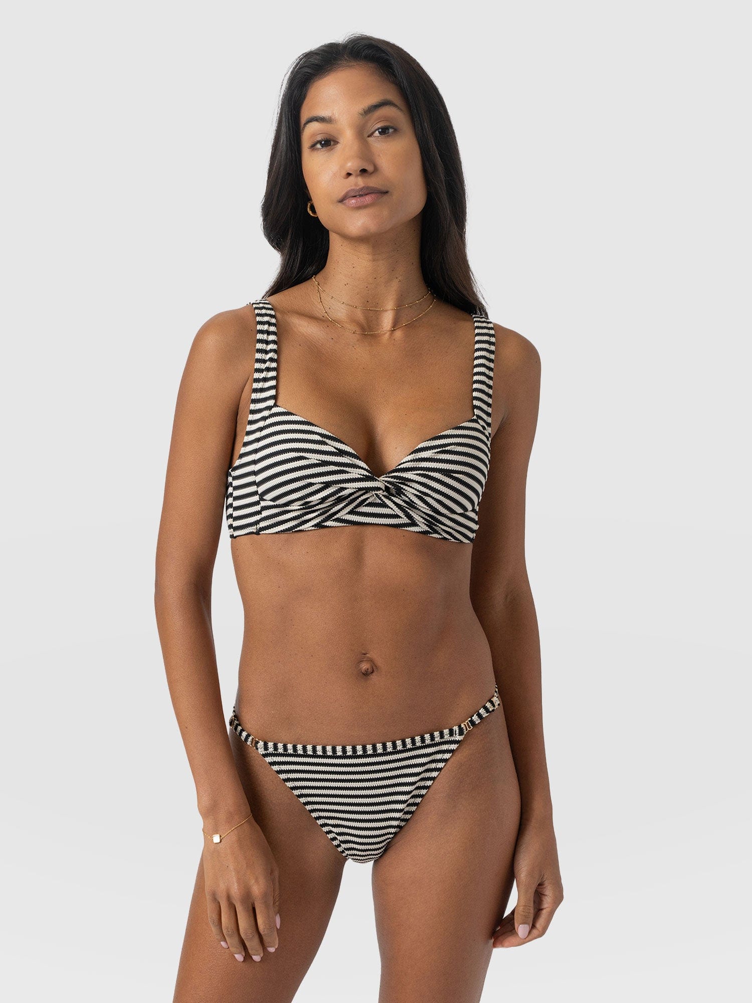 Faye Adjustable Bikini Bottom - Stripe - Women's Swimwear | Saint + Sofia® EU